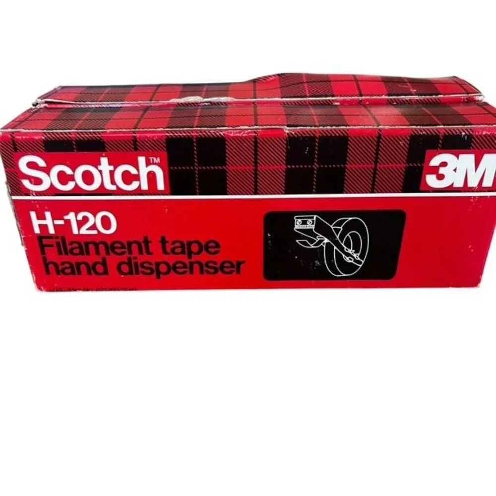 3M Scotch H-120 Filament Tape Hand Dispensers Set of 2 Boxed